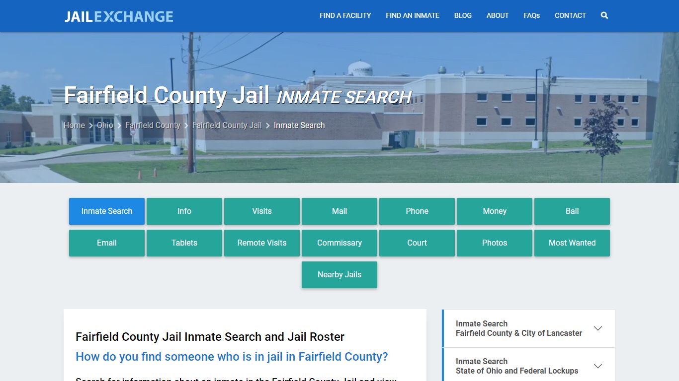 Fairfield County Jail Inmate Search - Jail Exchange