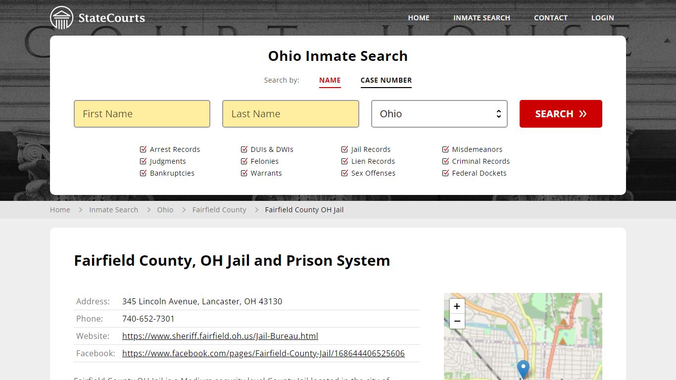 Fairfield County OH Jail Inmate Records Search, Ohio - StateCourts
